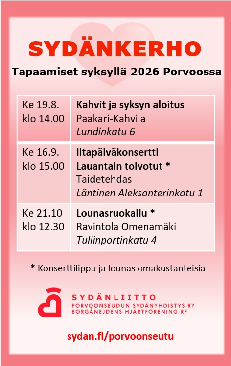 Porvoonseudun Sydänyhdistys / Borgånejdens Hjärtförening Rf