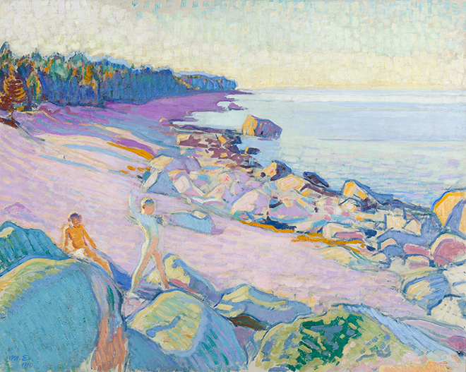 Magnus Enckell Poikia rannalla -maalaus